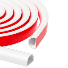 Guarnizione per Porta con Guarnizione In Silicone Autoadesiva da 23 Piedi, per Telaio Porta/Finestra, Bianca