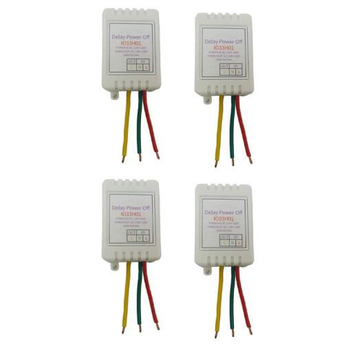 4X 1-480Min Timer Adjustable Disconnect Delay Controller AC110V 220V Power- Delay OFF Relay  7A Voltage Output B