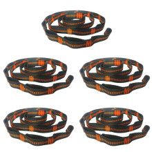 5X Sangles D'Arbre de Hamac Extérieur Corde de Cravate D'Arbre Haute Sangle en Nylon Porteuse D'Escalade Couverture de Ceinture Plate Orange
