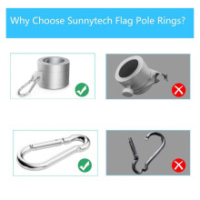 1inch Flagpole , Flagpole 360 Rotation Anti- Mounting , Flagpole Kit Parts for 7-1/2inch Diameter A