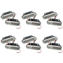 12PCS Car Light 16LED Daytime Running Light Fog White Light DRL Daytime Running Lamp Universal
