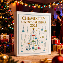 Calendar 24 Day Chemistry Science Advent Calendar with 24 Experiments Christmas Birthday Countdown Gift Box for Family(White,1Pcs)