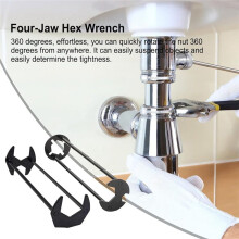 Chiave per Lavabo, Set di Chiavi per Lavandino 7 Misure Chiave Universale per Idraulici Sotto il Lavandino Chiave per Rubinetto Multifunzionale In