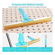 Carpet Rake for Pet Hair Removal, 54inch Long Handle Carpet Pet Hair Removal Carpet Scraper Dog Cat Hair Remover