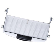 Under Desk Keyboard Tray with Mouse Platform, No Drill Sliding Keyboard Drawer 55cm White, SpaceSaving Design