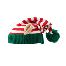 Striped Christmas Knit Caps With Ear Acrylic Hats For Family Gatherings Winter Outings