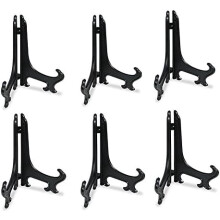 10 Inch Black Plastic Easel Stand Set 6 Pieces