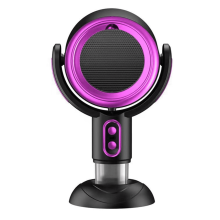 Purifier Fan with Removable Washable Filter for Indoor BBQ/Hot Pot, USB-Charged, Purple