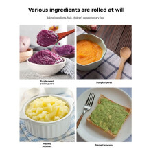 2pcs Stainless Steel Garlic Press Potato Meatball Kitchen Gadget Multi-Functional Manual Masher Green
