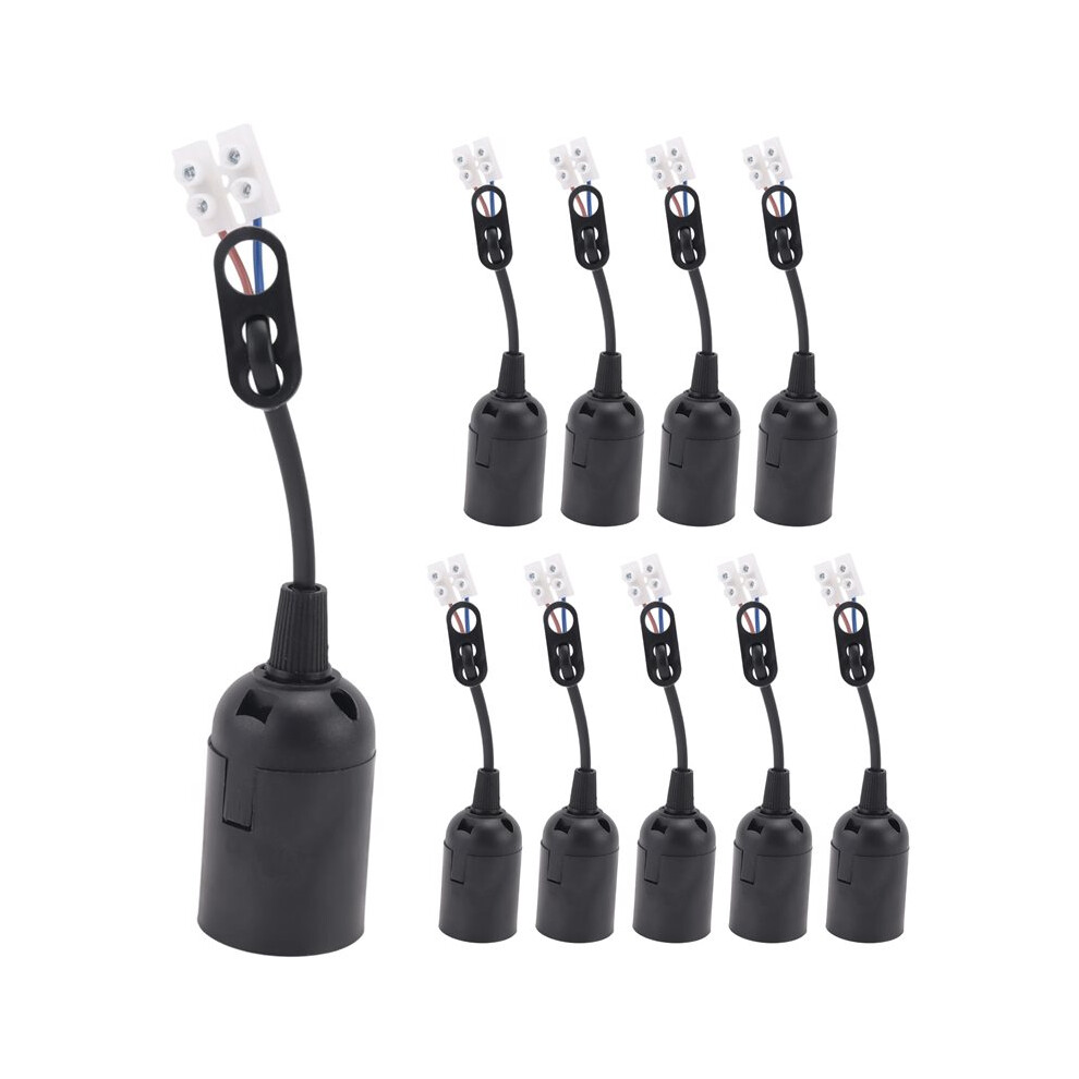 10Pcs E27 Lamp Holder Construction Socket Lamp Holder Diy Construction Site Socket Renovation Socket Lighting Accessorie 6031722877735