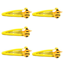 5PCS Adorable Bees Shaped Hairpins Childrens Hair Clip Safe ABS Material Lightweight Hair Accessories for Girls Multi Color Assortment
