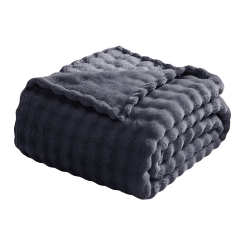 Bubble Rabbit Flannel Sofa Blanket Coral Velvet M