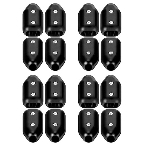 16 Peças de Braçadeiras de Corda de 5/8 Polegadas, Braçadeira Corda  Reutilizável, Braçadeira de Conector de Corda de Plástico Preta Adequada
