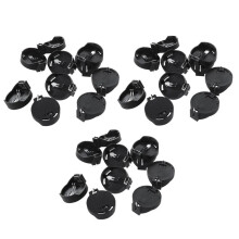 30pcs Black Round Button Battery Holder Case for CR2032 2016 2025