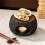 Artistic Rock Material Round Plate for Candle Heating,Insulation Base for Kitchen & Dining Room,Household Tableware B 6