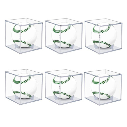 18Pcs Baseball Display Case,UV Protected Acrylic Display Box,Clear Display Case Memorabilia Autograph  Showcase 2