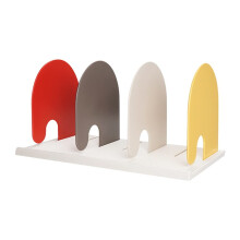 Small Desktop Bookshelf Organizer with NonSlip Stable Base and Smooth Edge Finish, Color D