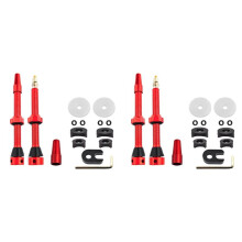 4X Tubeless Air Valve, MTB for Mountain Road Bike Tubeless Rim Valves Set Cycling Replacement Parts Attachment Red-60mm