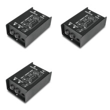 3X Professionelle DIRECT BOX, Einkanalige Passive DI-Box, Direkteinspritzbox, Symmetrisches und Unsymmetrisches Signal, Neu