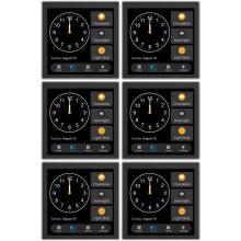 6X Tuya T3E Panel Touch Screen Panel EU Control Panel Zigbee Home Wall Push Light ,Black