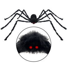 3Stück 50 cm Schwarze Spinne, Halloween-Dekoration, Spukhaus-Requisite, Riesige Dekoration für Drinnen und Draußen