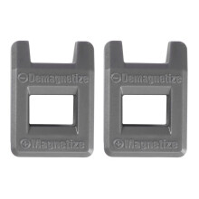 2X Screwdriver Magnetizer Degaussing Demagnetizer Magnetic Practical Pick  Tool Color:Gray