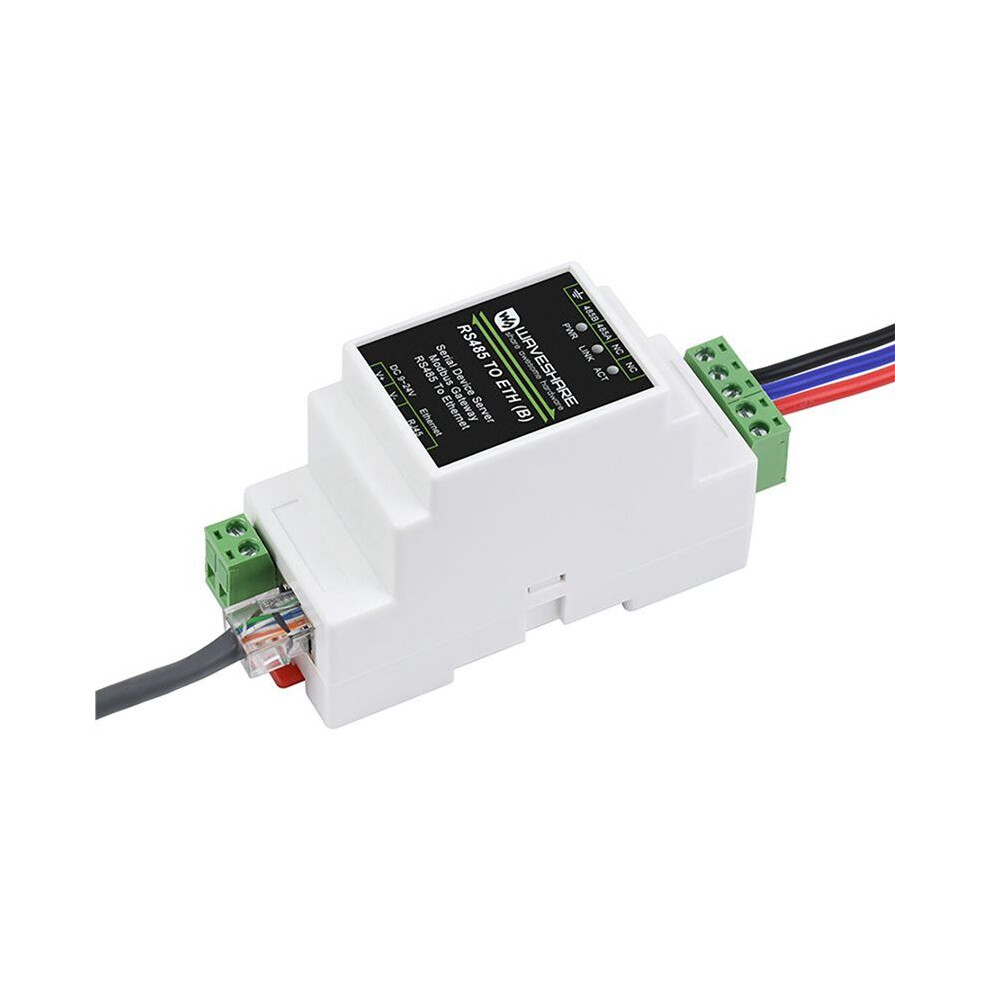 4X Waveshare Rs485 Serial Port Server Rs485 To Rj45 Ethernet Tcp/Ip To Serial Port Module Rail Type Serial Port Server 6032695171776