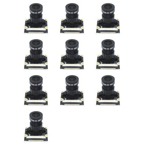 10X 5MP OV5647 Camera Module Non-Night Vision Version for Raspberry Pi 75 Degree 3.6mm Adjustable Focus 1080P HD Webcam