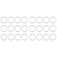 24X Anneaux de Rideau de Douche, Crochets, Anneaux de Rideau de Douche Antirouille, Anneaux de Douche Ronds Anti-Chute pour Rideau, Argent