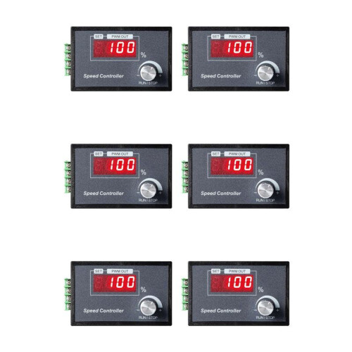 6X PWM  Motor Speed Controller 6-60V 30A with Digital Display & Robust PCB - Perfect for Various Machines