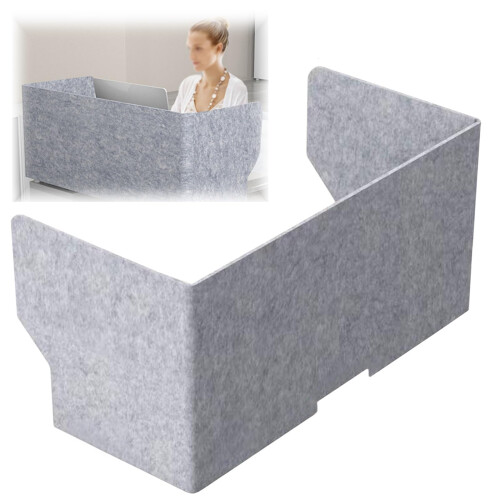 Desk Privacy Panel with Noise Reduction, Foldable Office Desk Divider for Workspace, 60/80/100cm