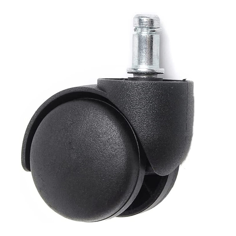 Office Chair Wheels 2 Inch Nylon Casters Quiet Black Heavy Duty Rubber Dual Wheel For Smooth Rolling 9092120920147