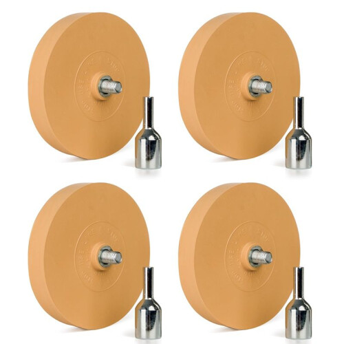 Removedor de Decalque de Roda de Borracha de 3,5 Polegadas com Adaptador Removedor de Adesivo de Roda de Borracha com Adaptador Roda de Borracha para 1