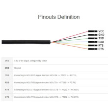 Waveshare Industrial USB auf TTL (C) 6-Poliges Serielles Modulkabel FT232RNL für Raspberry Pi 5 Serial Port Debugging-Modul