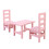 Mini table chair display props pink 3 pcs 4