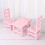 Mini table chair display props pink 3 pcs 6