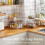 Double-Layer Rotating Rack Multi-Function Rotating Rack for Home Kitchen Height-Adjustable Rack with Hooks Two-Pack 5