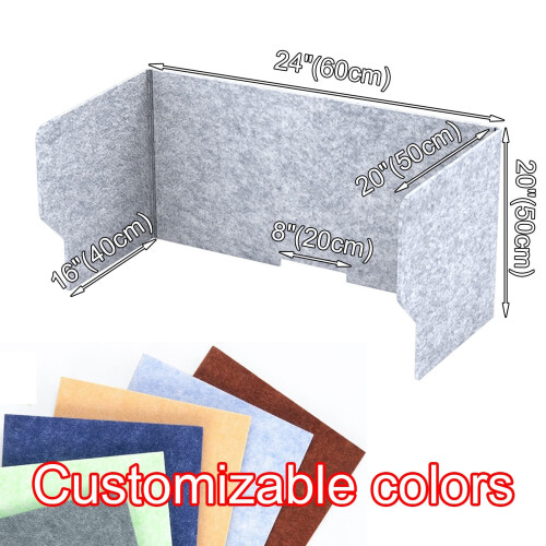 Foldable Acoustic Desk Privacy Panel 2 Piece Set for Office and Study, Noise Reduction,  Colors 1