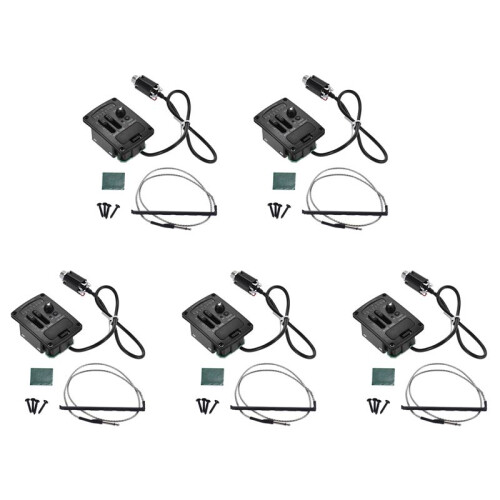 5X Uk-300T Ukulele Piezo Pickup Preamp 2-Band Eq Equalizer Ukelele Pickups Tuner System