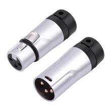 Kompakter XLR-Mikrofon-Lötadapter Männlich/Weiblich, Einstellbar, 90 Rechtwinklig, 3-Poliger XLR-Lötanschluss, 3-Polige XLR-Enden