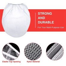125 Pcs 5 Gallon Elastic Top Paint Strainer Bags White Fine Mesh Bag Paint Filter Bag for Hydroponics Painting Gardening