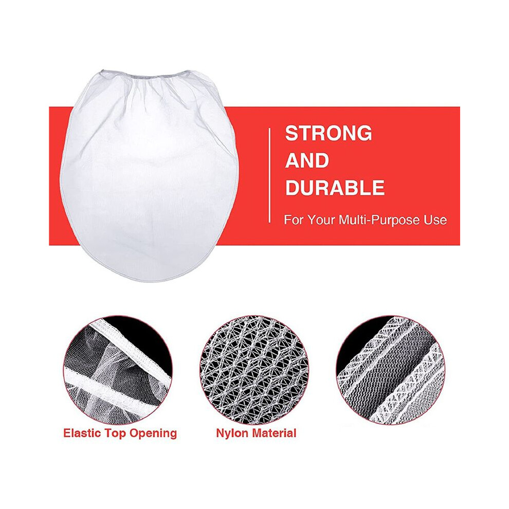 125 Pcs 5 Gallon Elastic Top Paint Strainer Bags White Fine Mesh Bag Paint Filter Bag For Hydroponics Painting Gardening 6033358210290
