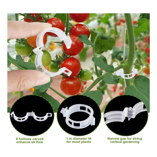 80pcs Tomato Hooks with String, Tomato Support Hooks, Tomato Holder Hooks & Plant Support Clips with 33.3ft Twine 1