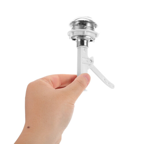 Toilet Flusher Button Replacement Silver Plastic 6Pcs 2