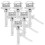 Toilet Flusher Button Replacement Silver Plastic 6Pcs 5