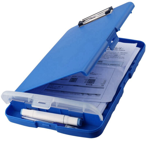 3X Clip Board Organizer Clipboards with Storage Nursing Clipboard Foldable File Folder Plastic Clipboard () 1