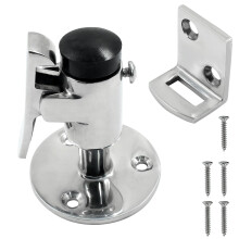 Heavy Duty Door Stopper 2.4 Inch Brushed Stainless Steel Silent Rubber for Yachts Ships Hatch