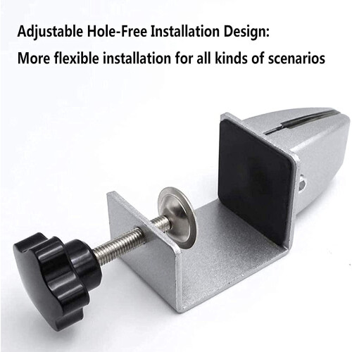 2 Pcs Aluminum Desk Partition Bracket Privacy Panel Clip Holder White Size B with Stable Support 1