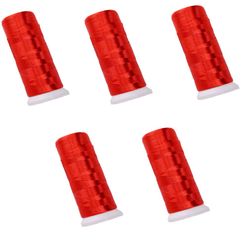 5Rolls 1312.33Yard Per Roll Nylon Thread Cord Knitting-Red