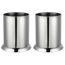 Pack Of 2 Sleek Stainless Steel Holder For Stirrers-PearlQueen